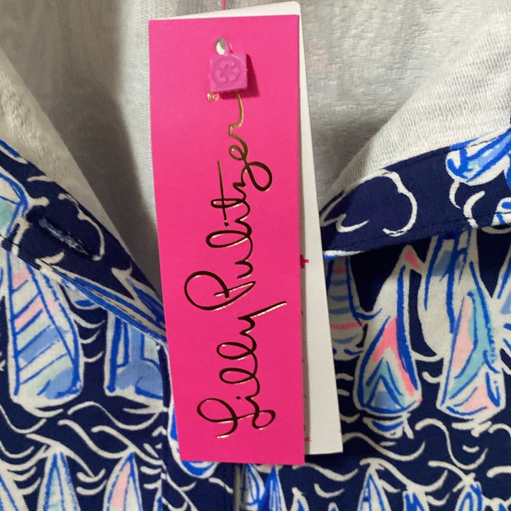 LILLY PULITZER sails & stripes captain pullover top size XL new with tags - Picture 5 of 9